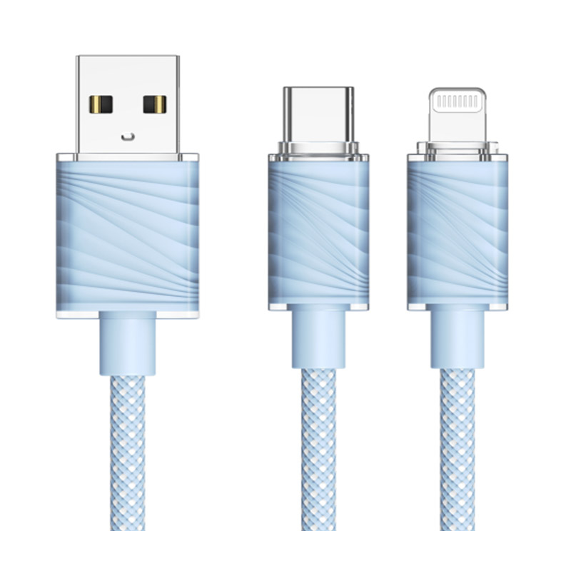 Transparent water ripple braided cable